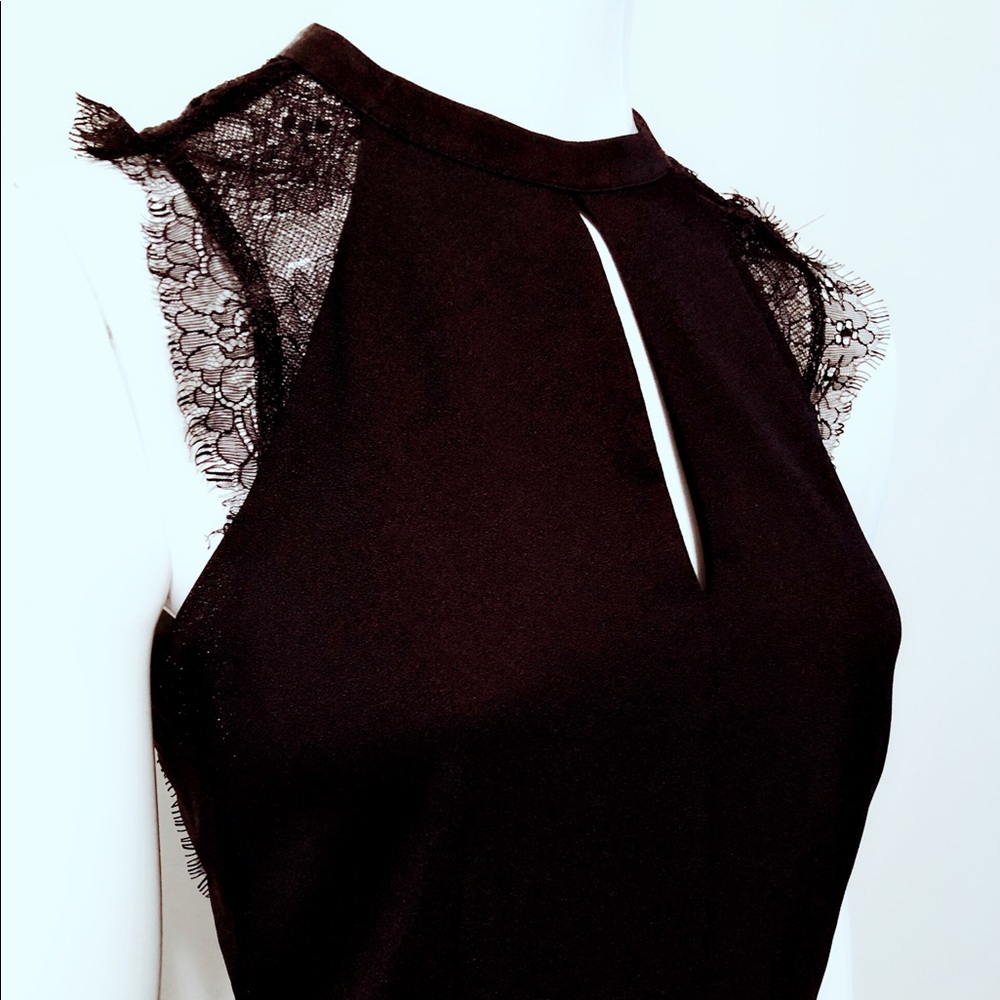 Lace back detail dress